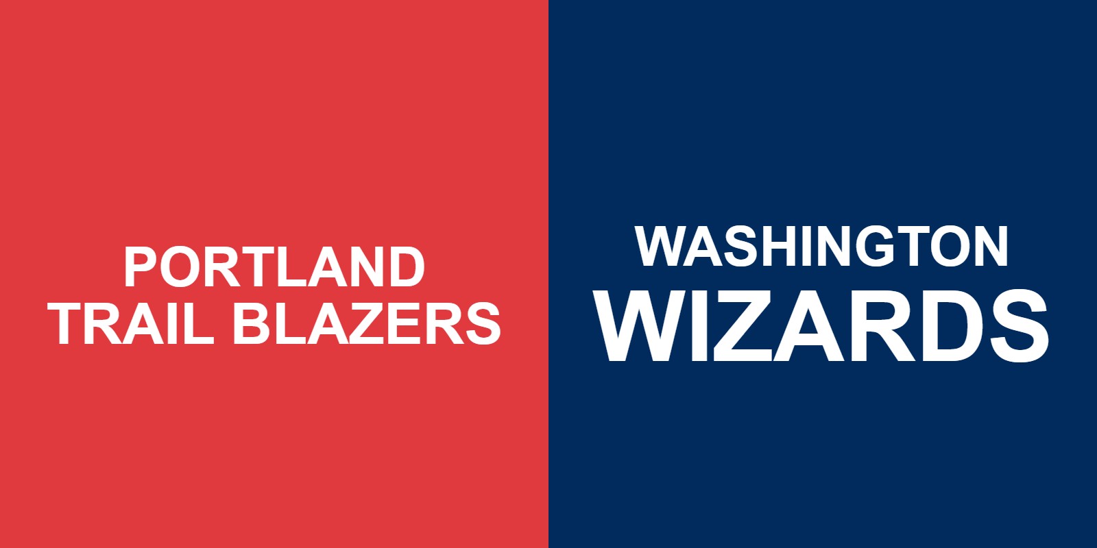 Trail Blazers vs Wizards