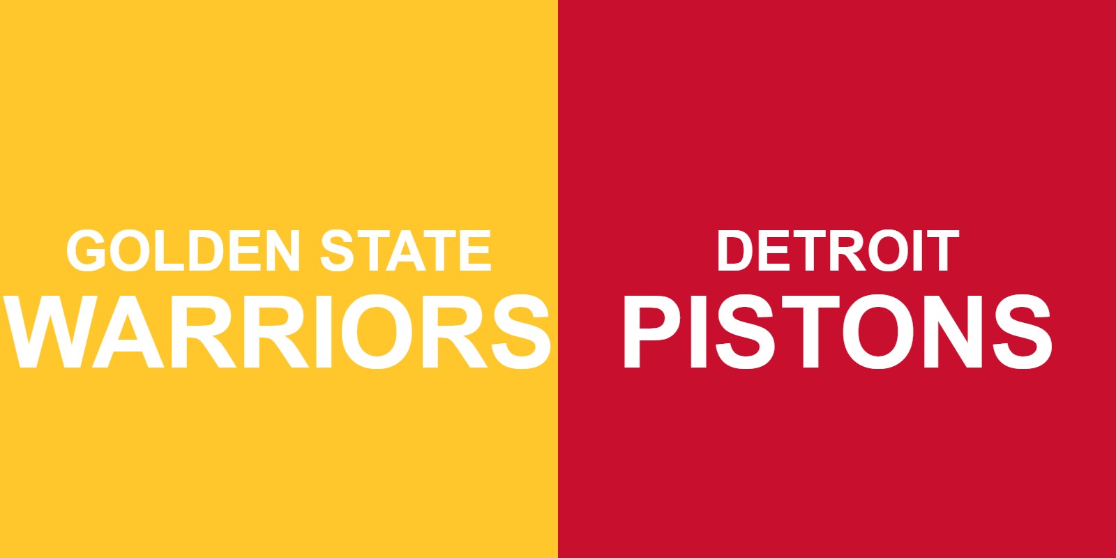 Warriors vs Pistons