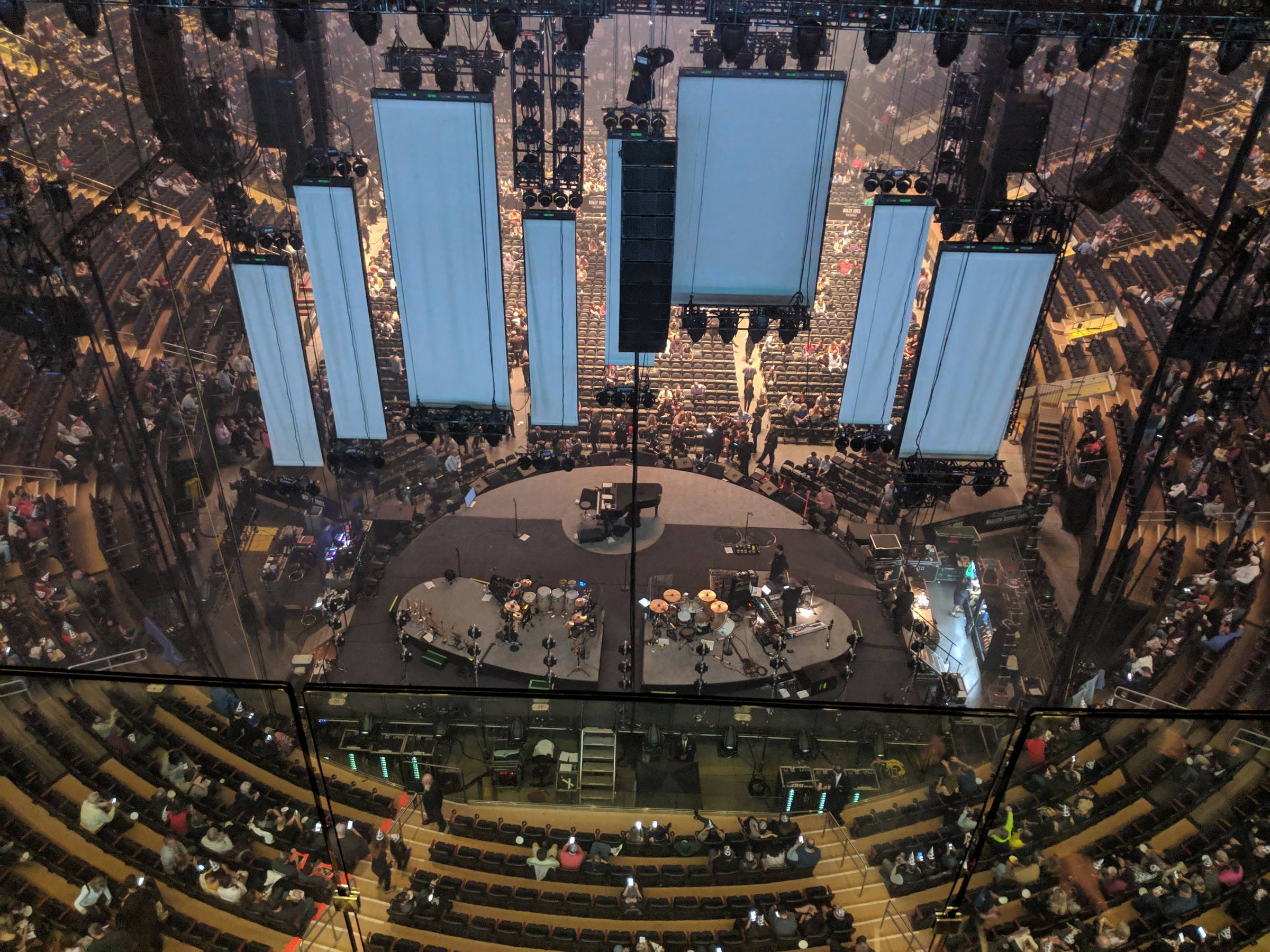 300 level behind the stage at MSG