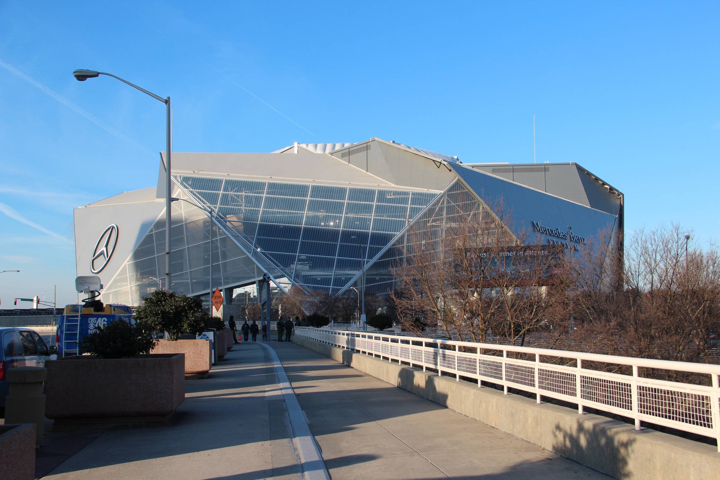 Outside Mercedes Benz Stadium Outside Mercedes Benz Stadium