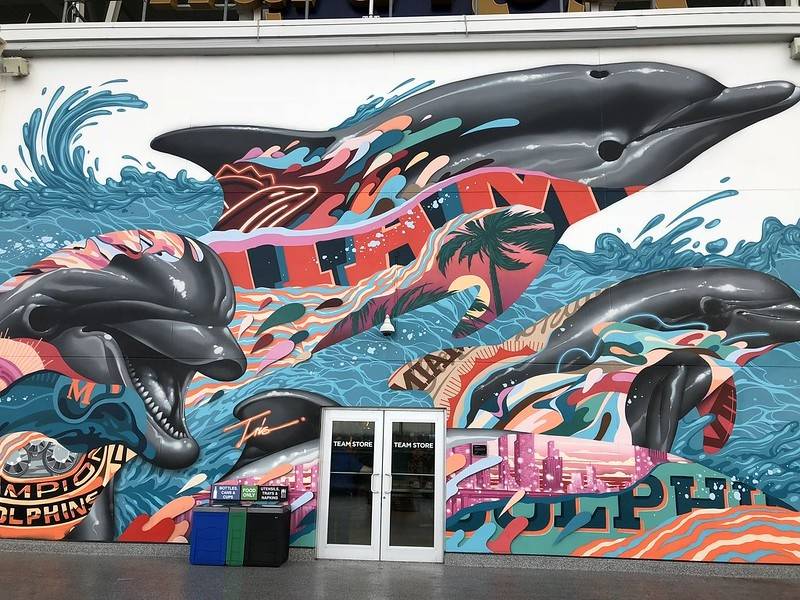Mural at Hard Rock Stadium Mural at Hard Rock Stadium