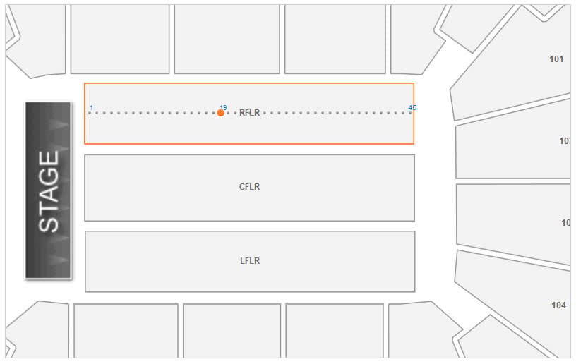 Floor Right Row 19 Seating Location