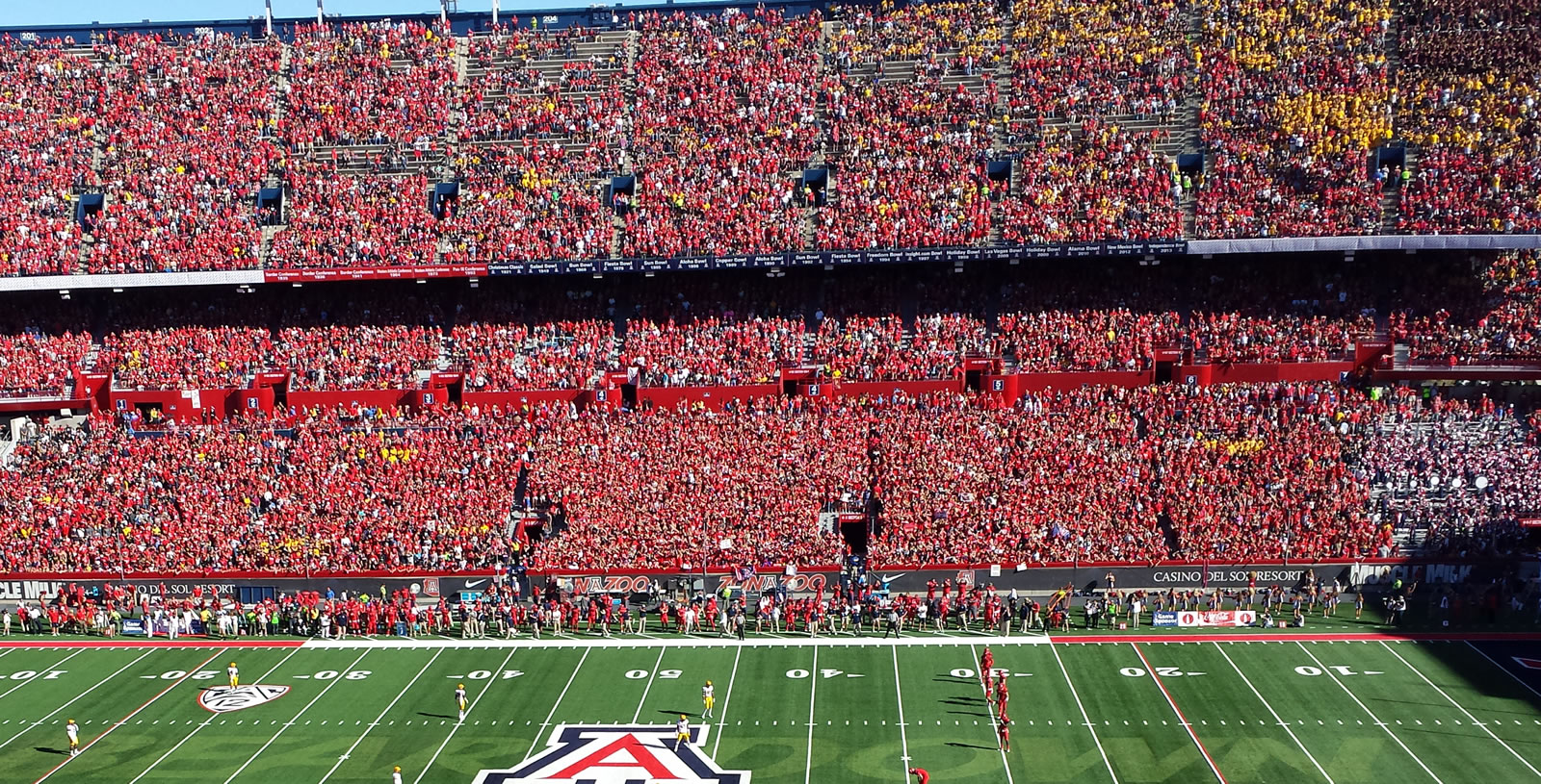 East Sideline Covered Seating at Arizona Stadium