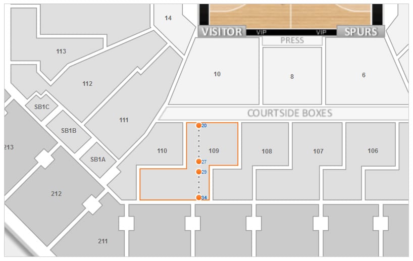 Spurs Seating Chart