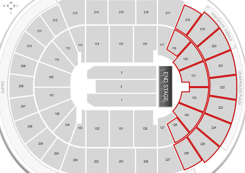 Behind the Stage Seating at SAP Center