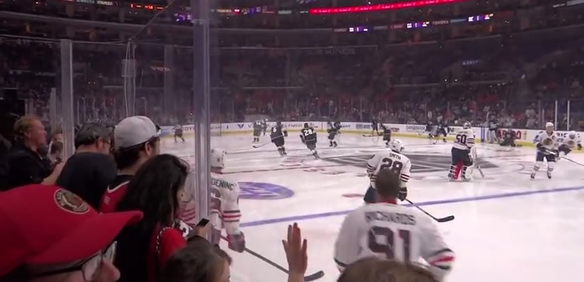 Visitor fans at Staples Center