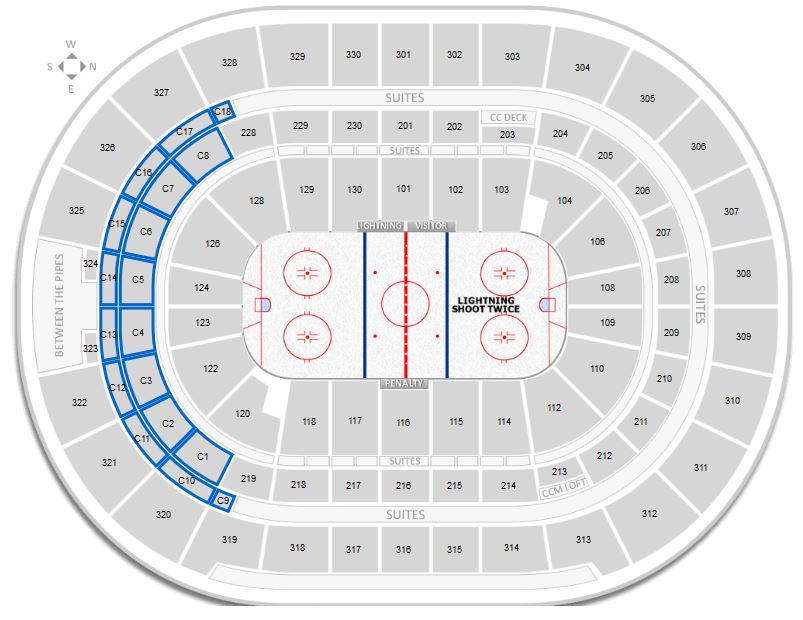 Amalie Arena Seating Chart & Map