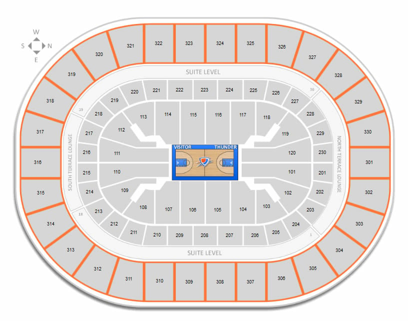 Chesapeake Energy Arena Seating Chart Pbr