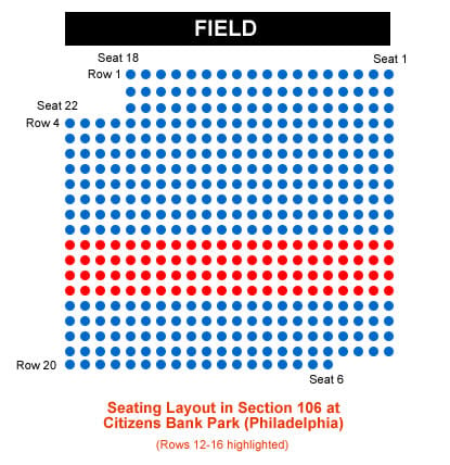 Citizens Bank Arena Seating Chart With Seat Numbers