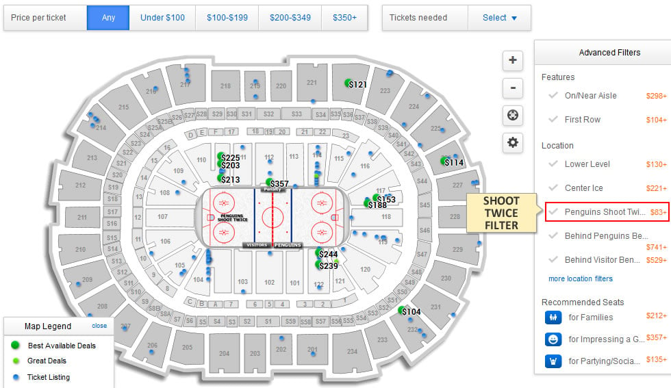 Ppg Paints Seating Chart Hockey