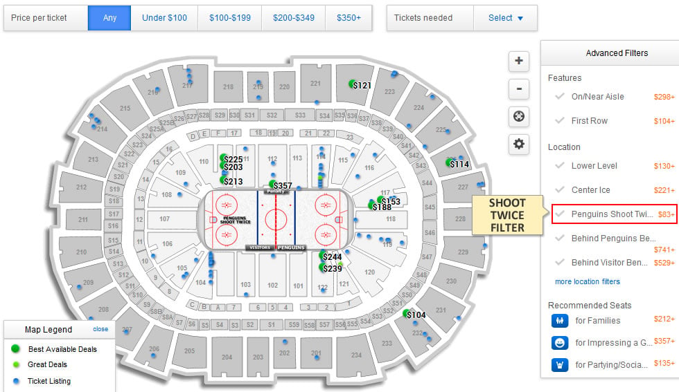 Pittsburgh Penguins Seating Chart Consol Energy