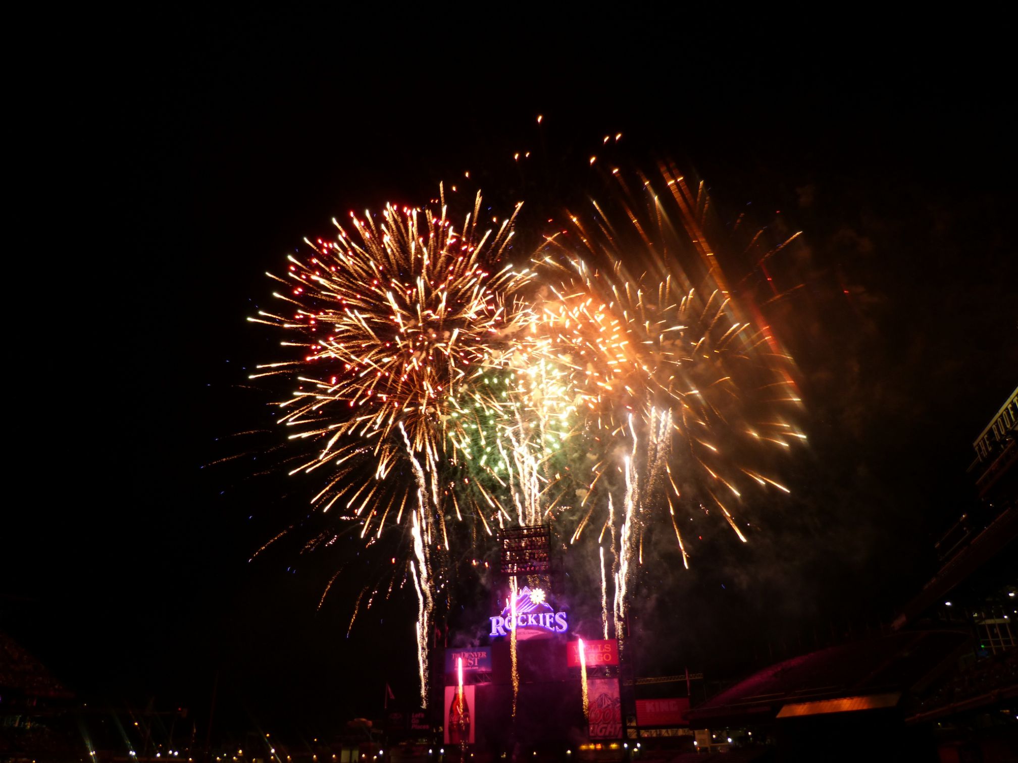 Fireworks at Coors Field