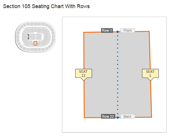 First Niagara Center Section 105 Row 13 Seating Layout