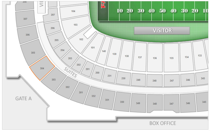 Section 304 Seating Location at the Georgia Dome
