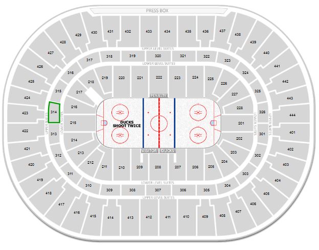 Ducks Seating Chart Honda Center