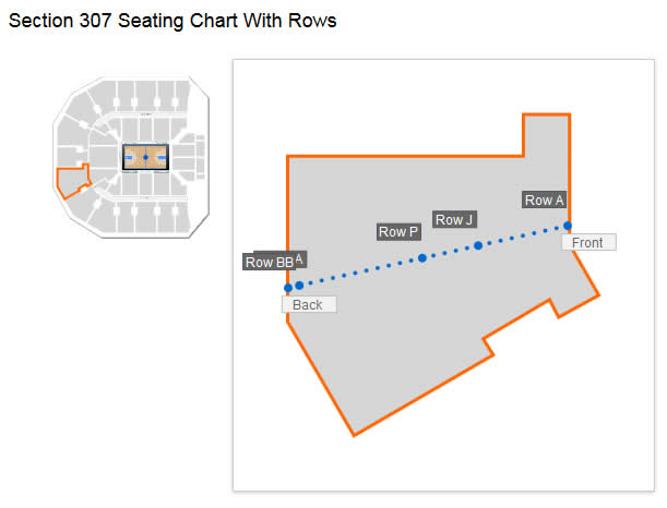 Where is Row AA in Section 307 at John Paul Jones Arena ...