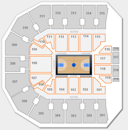 John Paul Arena Seating Chart