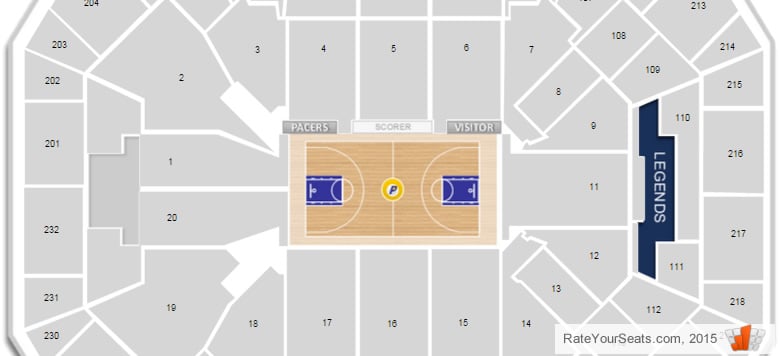 Bankers Life Fieldhouse Seating Chart With Row Numbers