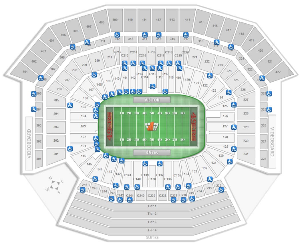 Levis Stadium Handicap Accessible Seating Locations