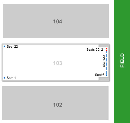Section 103 Seating Chart