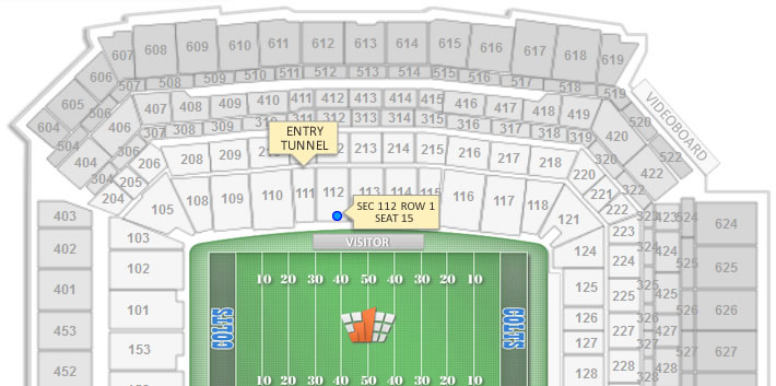 lucas oil stadium section 112 row 1 seats 14 15 entry