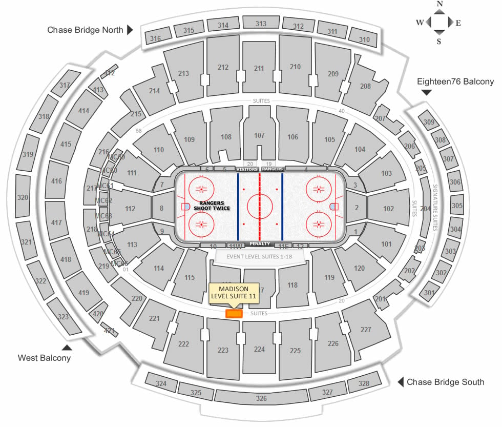 Madison Suite Level 11 at Madison Square Garden