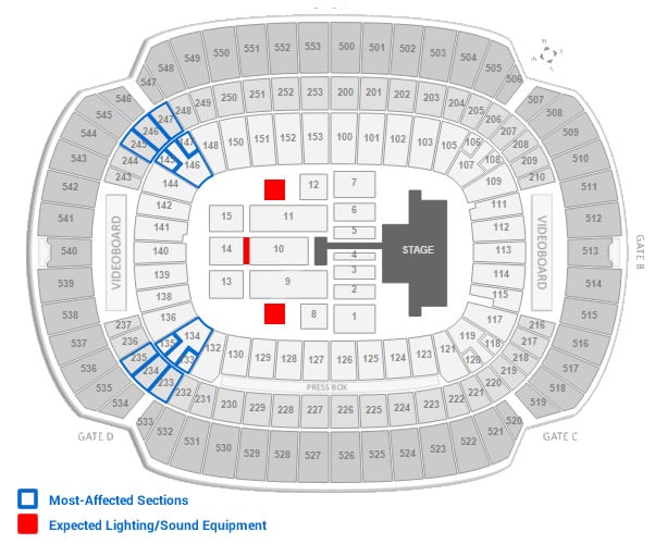 Us Bank Stadium Seating Chart Beyonce