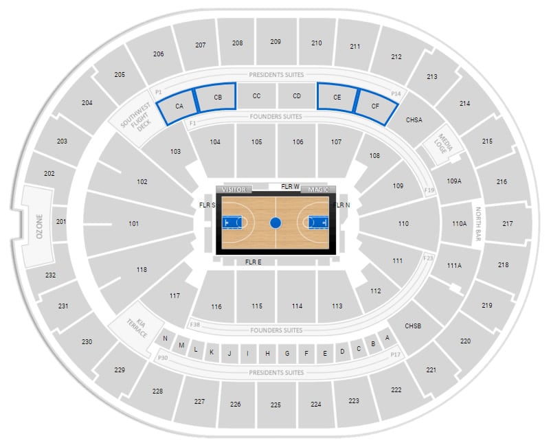 Orlando Magic Seating Chart 2016