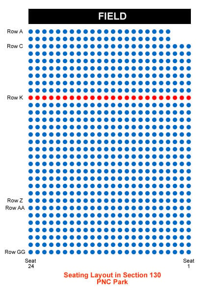 Pnc Park Seating Chart With Rows