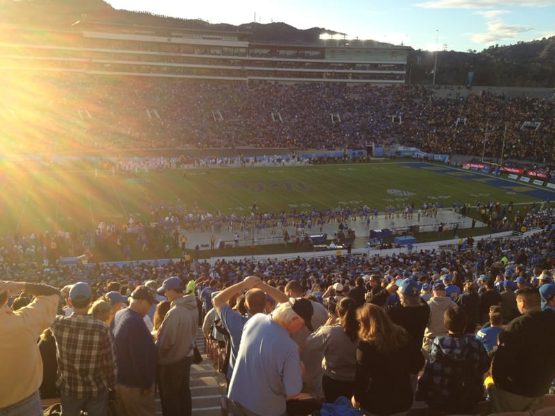 Sunny seats at the Rose Bowl