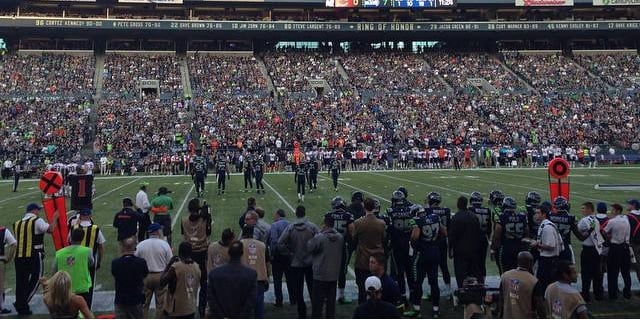 Seahawks bench
