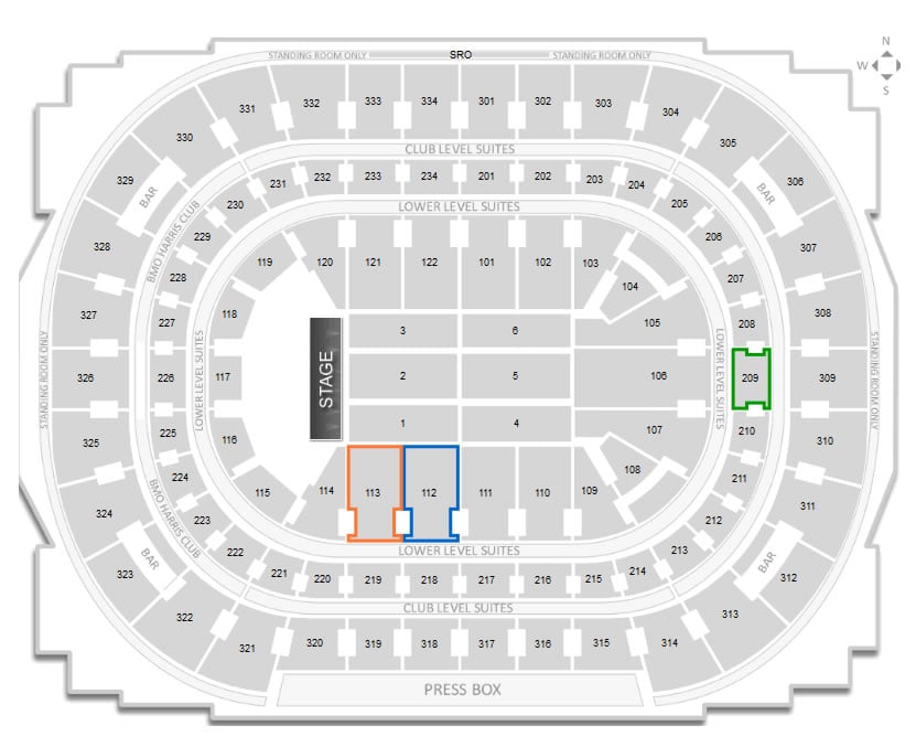 United Center Seating Chart For Blackhawks