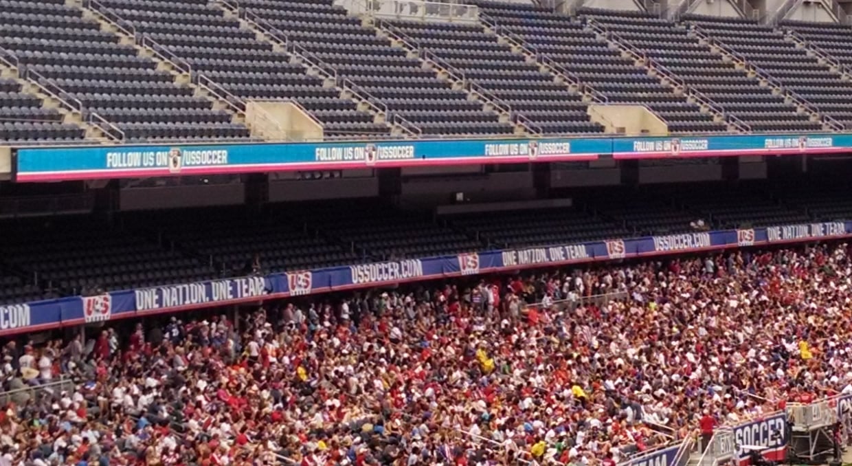 Covered seating along the West Sideline