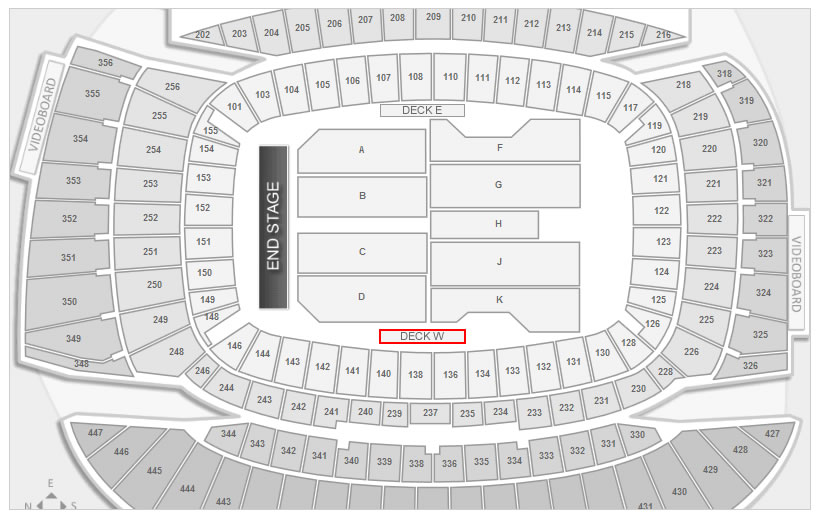 Deck W Seating Location at Soldier Field