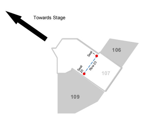 Section 107 Seating Layout
