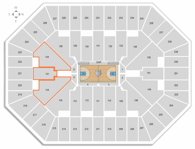 Target Center Seating Chart With Rows And Seat Numbers