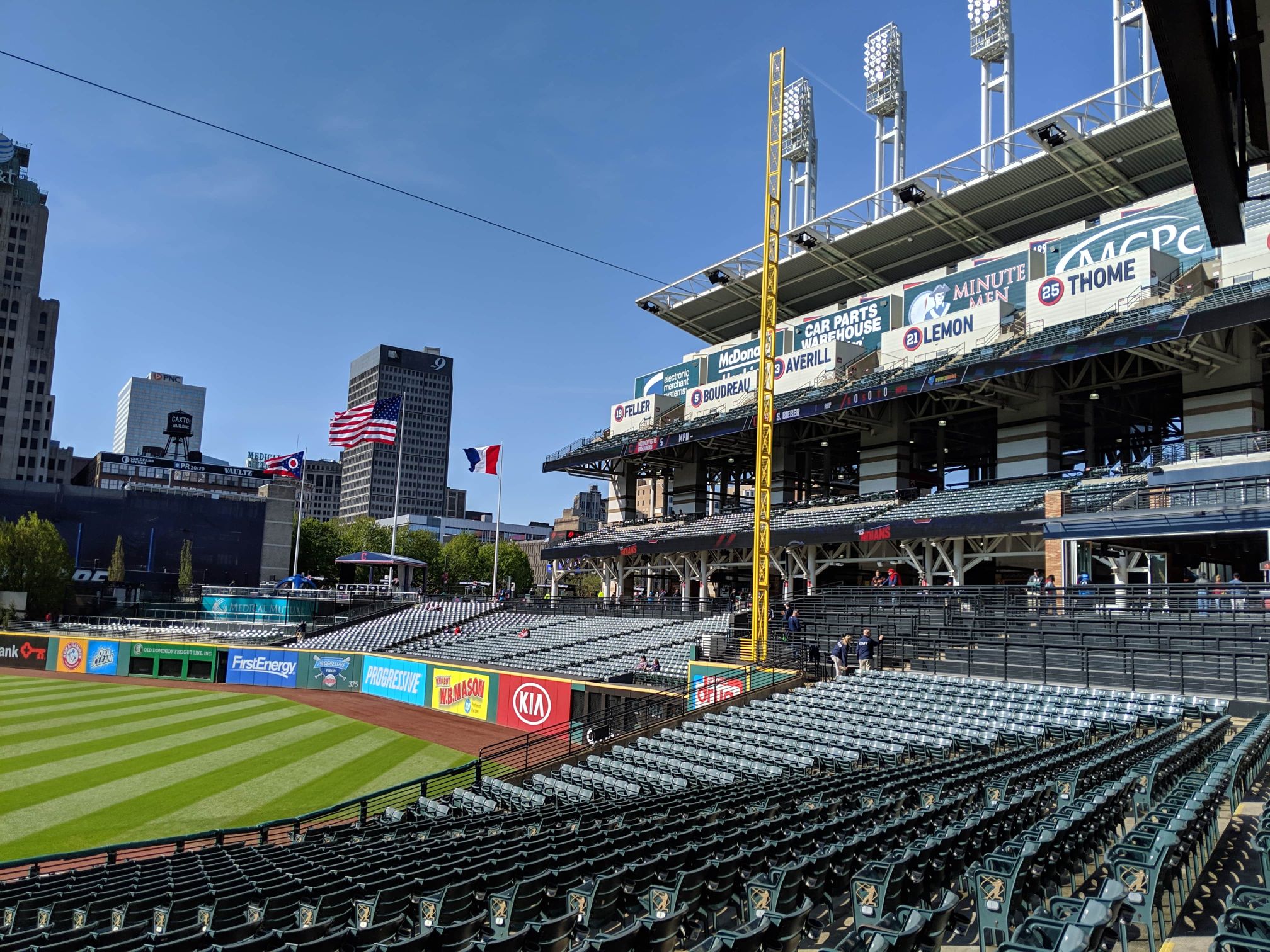 rf sunny seats progressive field