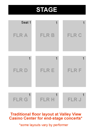 Valley View Casino Center Wwe Seating Chart