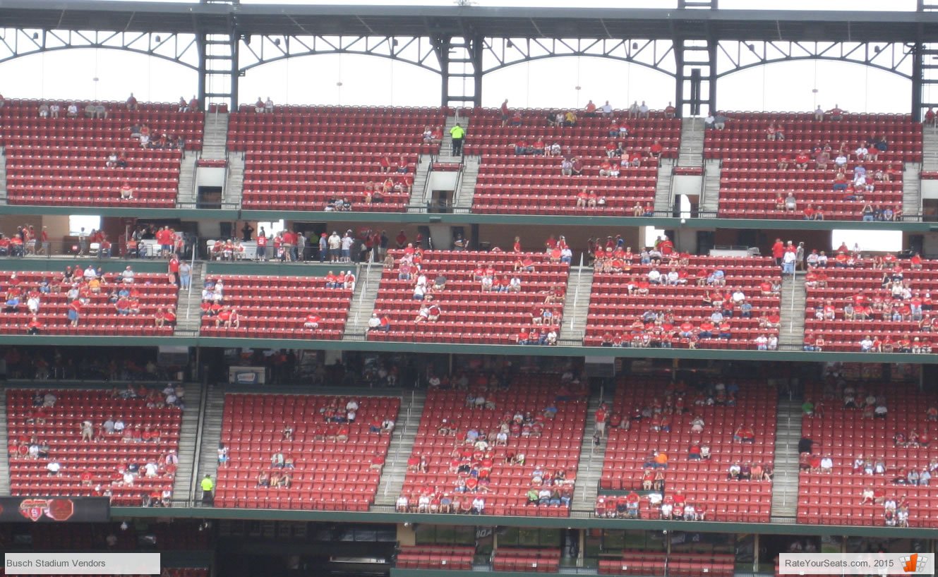 Vendors at a Cardinals game