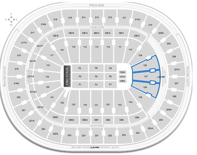 Wells Fargo Center Seating