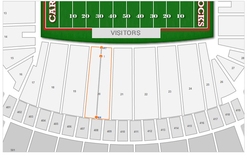 Williams Brice Stadium Chart