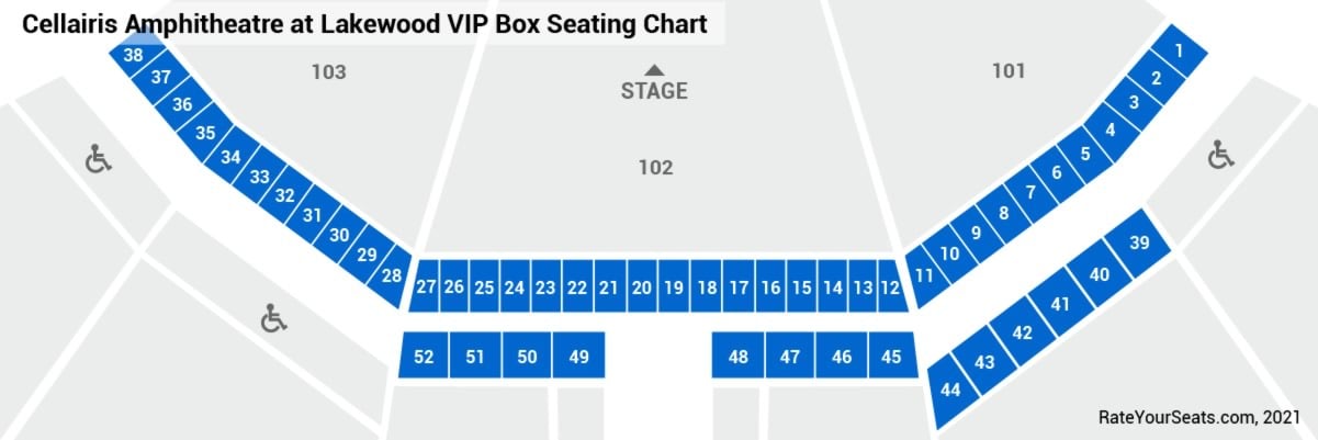 click to enlarge VIP Box Seats Seating Chart