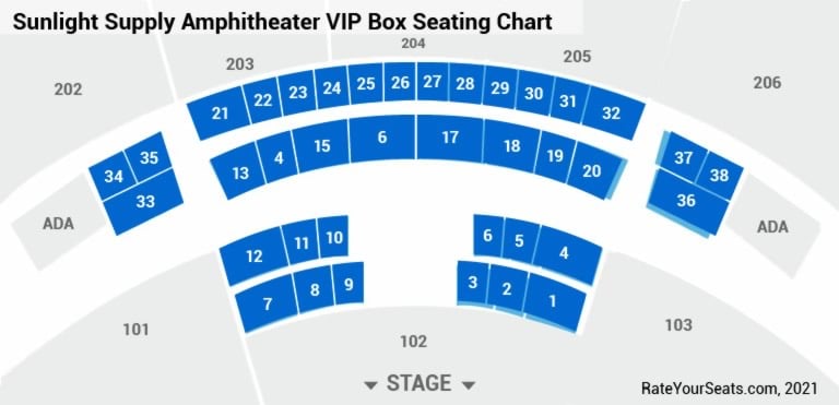 click to enlarge VIP Box Seats Seating Chart