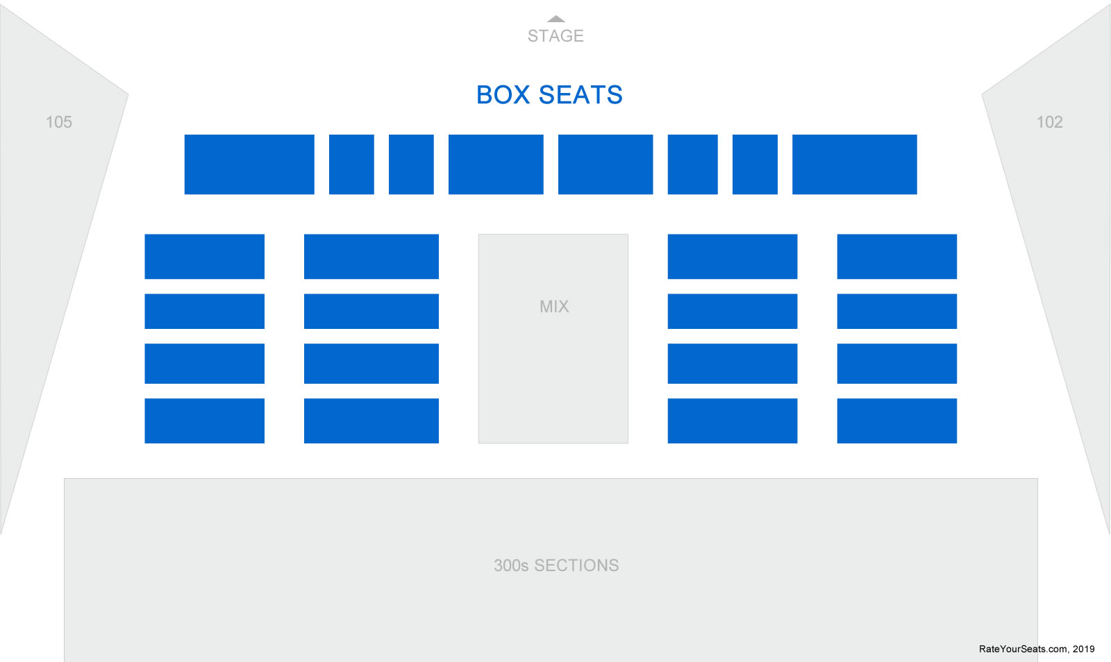 click to enlarge Box Seats Seating Chart
