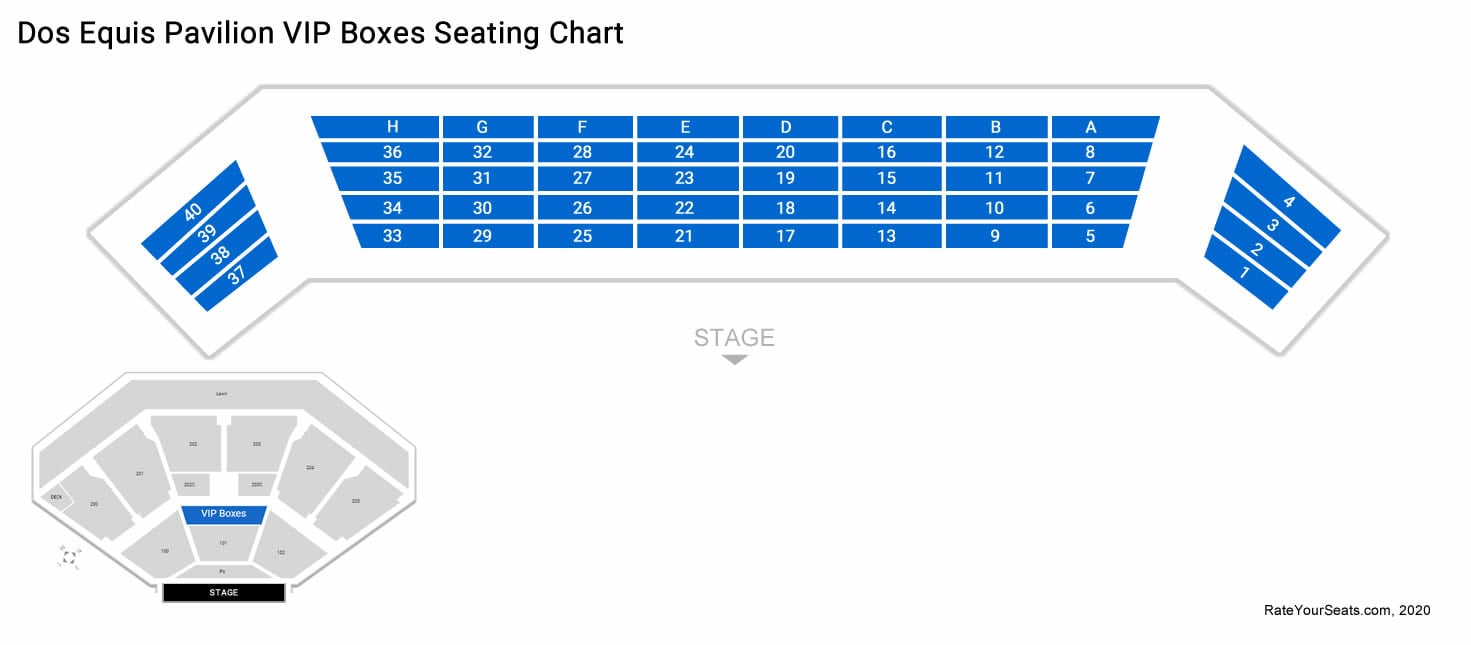 click to enlarge VIP Box Seats Seating Chart
