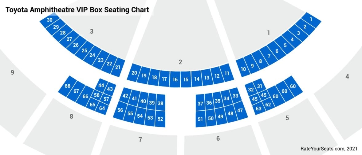click to enlarge VIP Box Seats Seating Chart