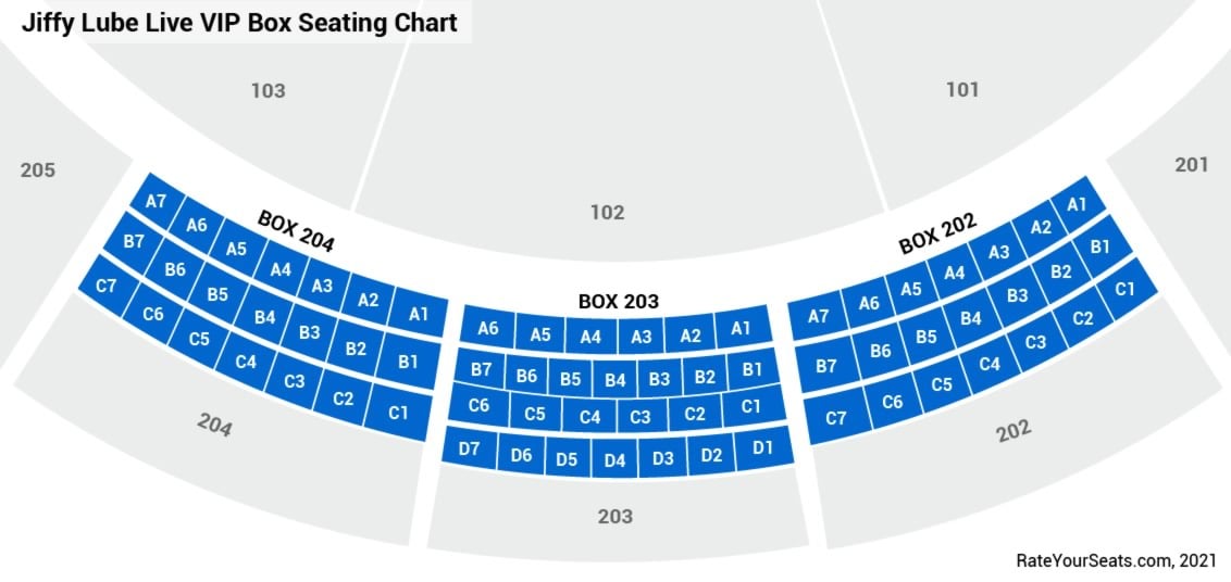 VIP Box Seats Seating Chart.