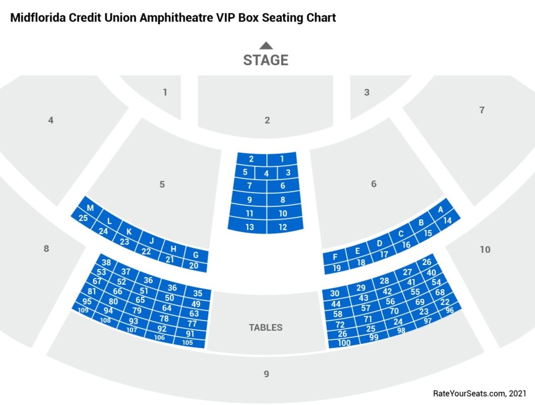 Midflorida Credit Union Amphitheatre VIP Box Seats