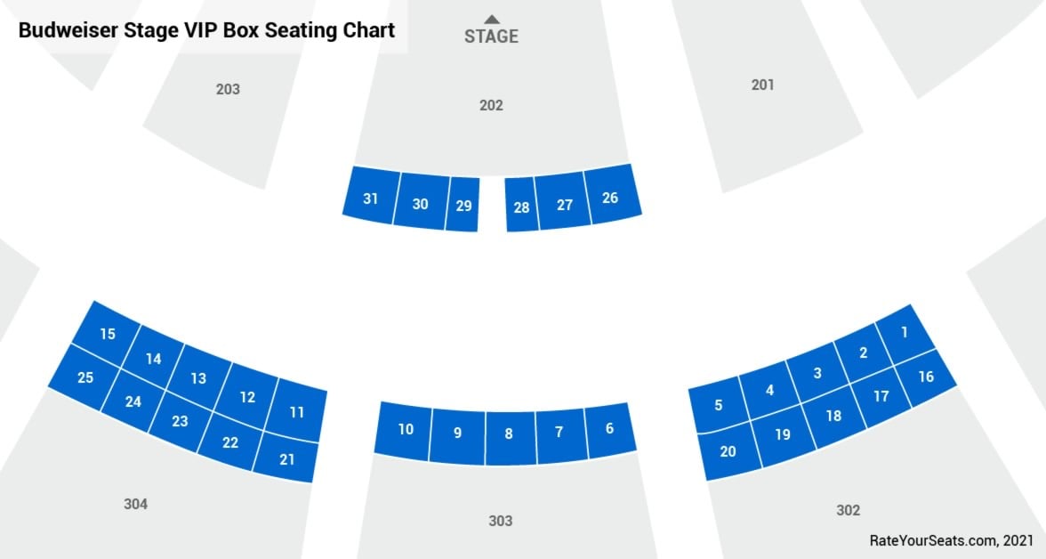 click to enlarge VIP Box Seats Seating Chart