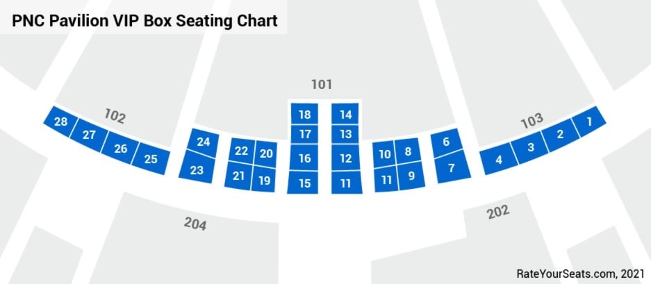 click to enlarge VIP Box Seats Seating Chart